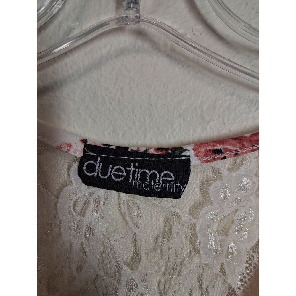 VTG Due Time Maternity Dress Floral Boho Cottage Lace Business Casual Sz Medium - Picture 5 of 7